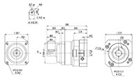 Servobox Series Model FA 1-Stage Planetary Reducer Gearbox - 2