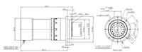 IG9190 Geared Servo Actuator_ULT_HTQ_1500W_Dimensional Drawing