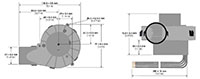 Mini Blower PTA9725-B_Dimensional Drawing