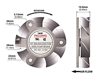 PLA04710B-B Series Type B Frameless Fans - 2