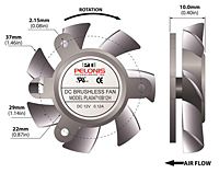 PLA04710B-G Series Type G Frameless Fans - 2