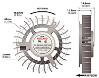 PLB05010B-C Series Type C Frameless Fans - 2