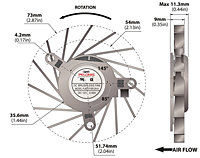 PLB07010B-A Series Type A Frameless Fans - 2