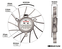 PLB07010B-H Series Type H Frameless Fans - 2