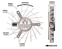 PLD06010B-E Series Type E Frameless Fans - 2