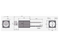 0.31 Inch (in) Housing Length and 5 Millimeter (mm) Width Coreless Direct Current (DC) Micro Motor - 2