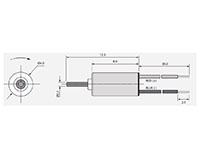 15000 Revolutions Per Minute (rpm) Rated Speed Coreless Direct Current (DC) Micro Motor - 2