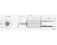 13000 Revolutions Per Minute (rpm) Rated Speed Coreless Direct Current (DC) Micro Motor - 2