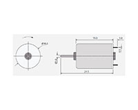 24000 Revolutions Per Minute (rpm) Speed (No Load) Coreless Direct Current (DC) Micro Motor - 2