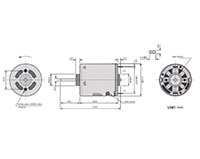 PTRS-360SA Carbon Brushed Direct Current (DC) Micro Motors - 2