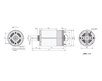 PTRS-555SA Carbon Brushed Direct Current (DC) Micro Motors - 2