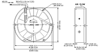 AC Fan PM1751-7 - Dimensional Drawing