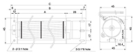 DC Cross Flow Fan JSD-030A Series - Dimensions