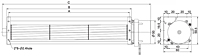 DC Cross Flow Fan JQD-043A Series - Dimensions