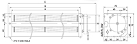 DC Cross Flow Fan JED-050A Series - Dimensions