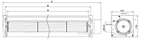 DC Cross Flow Fan JHD-081 Series - Dimensions