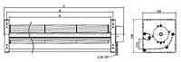 EC Cross Flow Fan JFT-060A Series - Dimensions