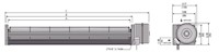 JGC-060A Series Alternating Current (AC) Cross Flow Fans - 2