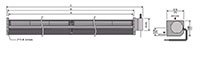 JF3-045A Series Direct Current (DC) Cross Flow Fans - 2