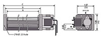 JE-030A Series Alternating Current (AC) Cross Flow Fans - 2