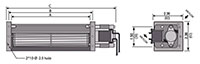 JE-043A Series Alternating Current (AC) Cross Flow Fans - 2