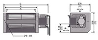 JE-050A Series Alternating Current (AC) Cross Flow Fans - 2