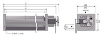 JE-060A Series Alternating Current (AC) Cross Flow Fans - 2