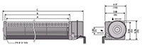 JVC-060A Series Alternating Current (AC) Cross Flow Fans - 2