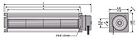 JHC-081A Series Alternating Current (AC) Cross Flow Fans - 2