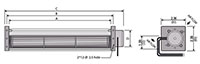 JED-043A/JE3-043A Series Direct Current (DC) Cross Flow Fans - 2