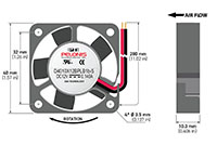 4010-5 Series Brushless Direct Current (DC) Axial Fans - 3