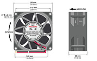 8038-7 Series Brushless Direct Current (DC) Axial Fans - 3