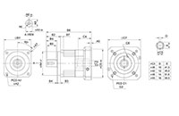 Servobox Series Model SB44 to 220, 1-Stage Planetary Reducer Gearbox - 2