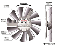 PLD06010B-B Series Type B Frameless Fans - 2