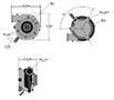 Mini Blower PTA7050-A_Dimensional Drawing