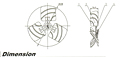 600mm Metal Fan Dimension