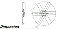 800mm Metal Fan Dimension