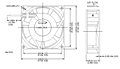 AC Fan PM1225-7 - Dimensional Drawing