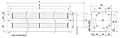 DC Cross Flow Fan JED-050A Series - Dimensions