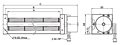 EC Crossflow Fan JET-030A Series - Dimensions