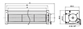 EC Cross Flow Fan JHT-060A Series - Dimensions