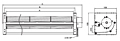 EC Cross Flow Fan JFT-060A Series - Dimensions