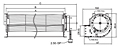 EC Cross Flow Fan JQFT-060A Series - Dimensions