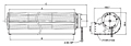 EC Cross Flow Fan JQT-065A Series - Dimensions