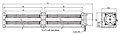 EC Cross Flow Fan JET-40A Series (Double Blower) - Dimensions