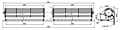 EC Cross Flow Fan JQT-653030 Series (Double Blower) - Dimensions