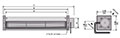 JED-043A/JE3-043A Series Direct Current (DC) Cross Flow Fans - 2