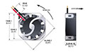 0.16 Cubic Feet Per Minute (ft³/min) Airflow (P) Micro Fan - Dimensional Drawing