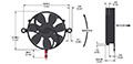 1.89 Cubic Feet Per Minute (ft³/min) Airflow (P) Micro Fan - Dimensional Drawing