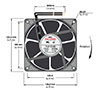 RJ1238 EC Series Axial Fans - Front View